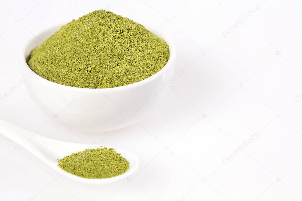 Moringa nutritional plant - Moringa oleifera. White background