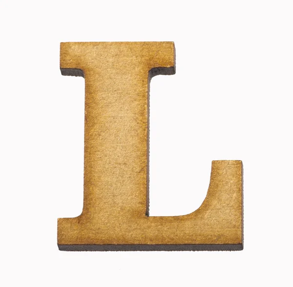 Wooden Alphabet Letter White Background — Stock Photo, Image