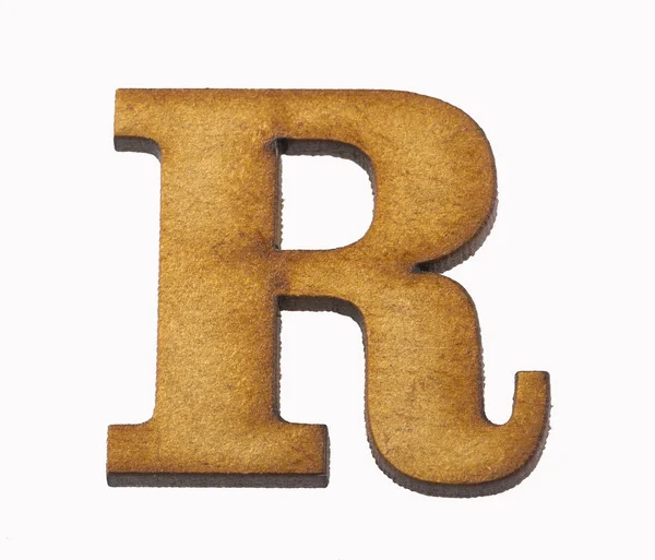 Wooden Alphabet Letter White Background — Stock Photo, Image