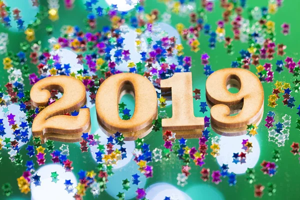 Bonne Année Couleurs Vives Célébration Année 2019 — Photo