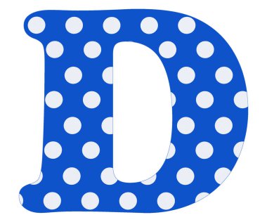 Adı D - beyaz daireler mavi zemin üzerine