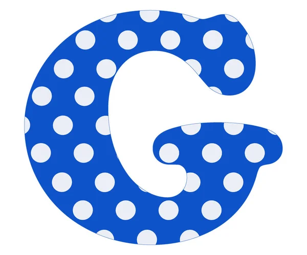 Letter White Circles Blue Background — Stock Photo, Image