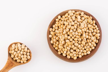 Soya fasulyesi - Glycine max kuru. Üstten görünüm