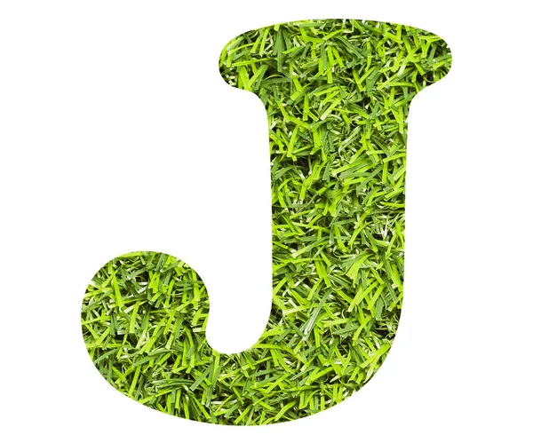 Letter Artificial Green Grass Background — Stock Photo, Image