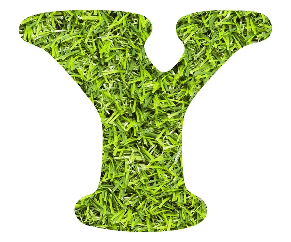 Lettera Sfondo Erba Verde Artificiale — Foto Stock