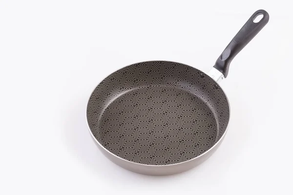 Black Frying Pan Isolated White — Stock Photo, Image