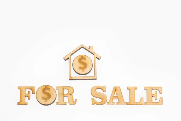 Sale Housing Concept White Background — Stock Photo, Image