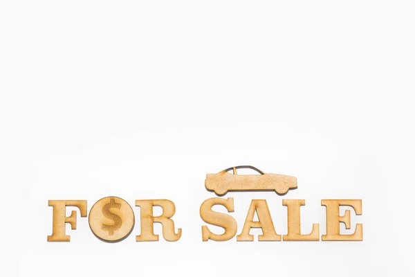 Продажа Автомобиля Концепция Белый Фон — стоковое фото