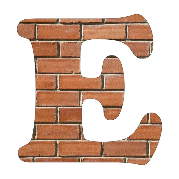 Litera Alfabetu Tło Tekstury Ściany Cegły — Zdjęcie stockowe