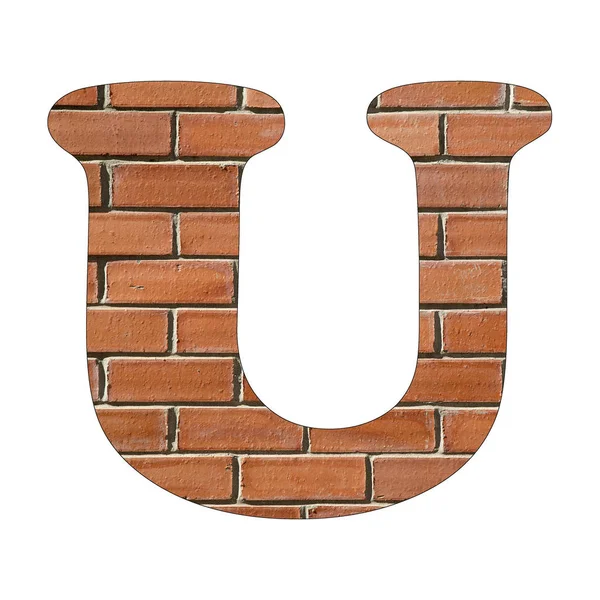 Litera Alfabetu Tło Brick Wall Texture — Zdjęcie stockowe