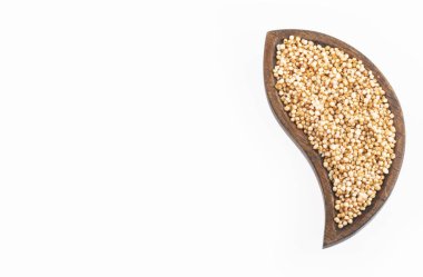 Solmayan çiçek tahıl - Amaranthus attı. Beyaz arka plan