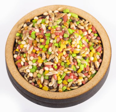 Kuşlar için karışım. Kanarya ve muhabbet kuşu - kuş yemi