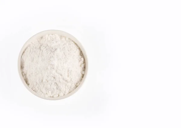 Kabartma tozu temiz-beyaz arka plan — Stok fotoğraf