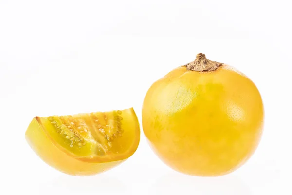 Fruta de lulo da Colômbia - Solanum quitoense — Fotografia de Stock