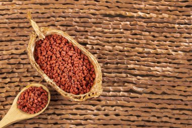 Organik achiote tohumu - Bixa Orellana. Metin alanı