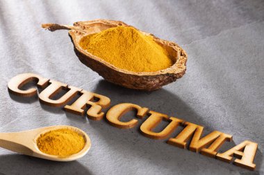 Organik zerdeçal tozu - Curcuma longa. Metin alanı
