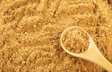 Rendelenmiş ham rafine edilmemiş şeker kamışı - Saccharum officinarum.