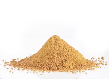 Panela veya şeker kamışı şeker - Saccharum officinarum. Beyaz arka plan