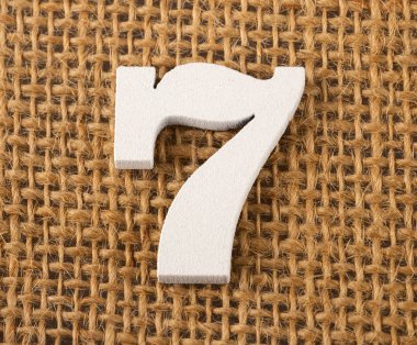 Sayı 7 - Burlap arka plan doku