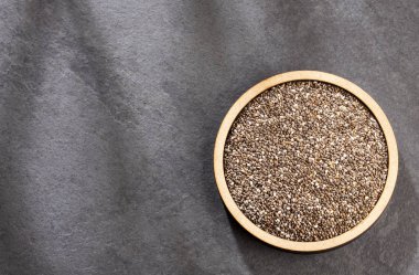 Organik chia tohumu - Salvia hispanica. Metin için alan