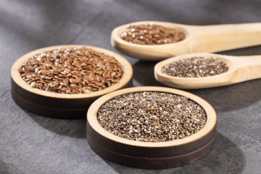 Organik chia ve keten tohumu tohumu - Metin alanı