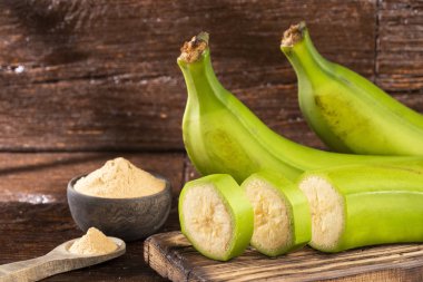 Çiğ ve kurutulmuş yeşil muz, muz unu, dirençli un, prebiyotik gıda, mide sağlığı