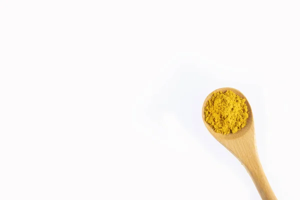 Yellow Curry Seasoning - Text Space — Stock Photo, Image