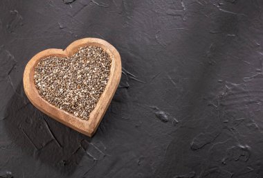 Organik chia tohumu - Salvia hispanica. Metin alanı