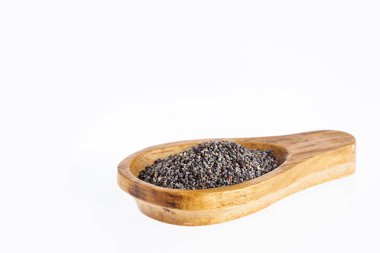 Organik haşhaş tohumu - beyaz arka plan