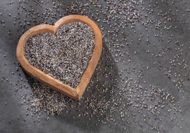 Organik haşhaş tohumu - Papaver somniferum. Metin alanı