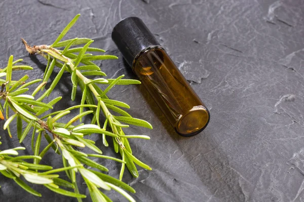 stock image Rosmarinus officinalis - Rosemary leaves and oil