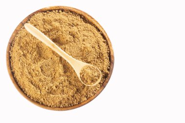 yumuşak kahverengi koyu şeker rafine edilmemiş şeker kamışı - Saccharum officinarum. Metin alanı