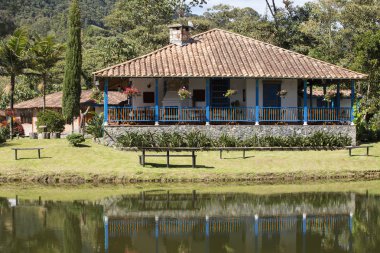 La Ceja, Antioquia / Kolombiya. Koloni evi. Kolombiya geleneksel mimarisi.