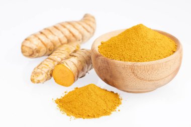 Curcuma longa - Kökler ve zerdeçal tozu. Metin alanı