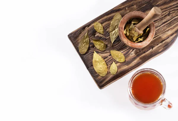 Coca leaf infusion - Erythroxylum coca.