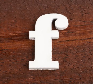 Küçük harf f - Ahşap Parça