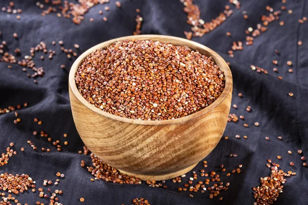 Red seeds of organic quinoa - Chenopodium quinoa.