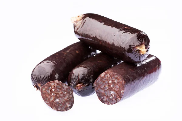Blood sausage morcilla - Text space — Stock Photo, Image