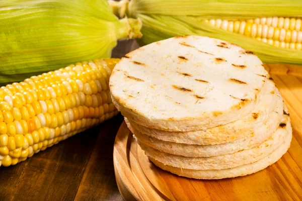 Corn Arepa Colombian Tradition Colombian Breakfast — Stock Photo, Image