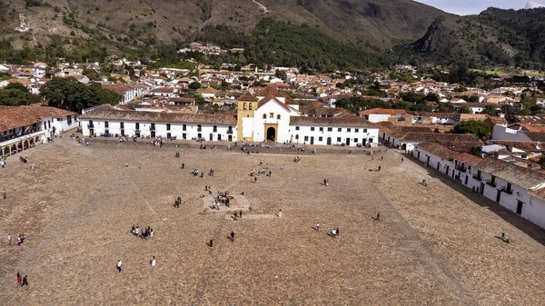 Villa de Leyva, Boyaca - Kolombiya. 11 Mayıs 2025. Bizim Meryem Ana 'mız Kolombiya Katolik kilisesidir..