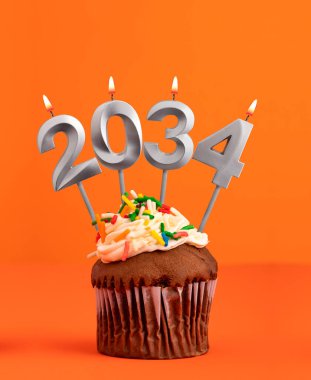 Candles number 2034 for happy new year - New Year's Eve Celebration