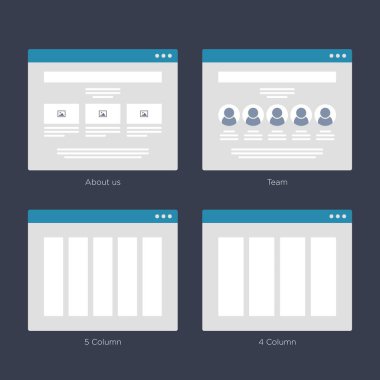 Site Haritası ve Ux tasarım için Web sitesi tel kafes düzenler UI kitleri