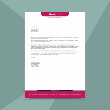 Profesyonel iş Antetli kağıdı tasarım şablonu