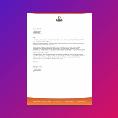 Profesyonel iş Antetli kağıdı tasarım şablonu