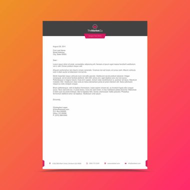 Profesyonel iş Antetli kağıdı tasarım şablonu