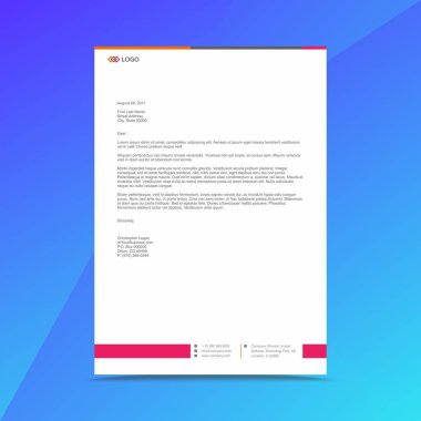 Profesyonel iş Antetli kağıdı tasarım şablonu