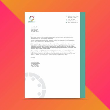 Profesyonel iş Antetli kağıdı tasarım şablonu