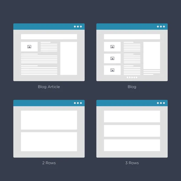 Дизайн Сайта Wireframe Layouts Kits Карты Сайта Design — стоковый вектор