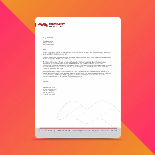 Professional Business Letterhead Design Template