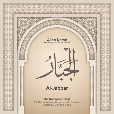 99 names of Allah with Meaning and Explanation clipart